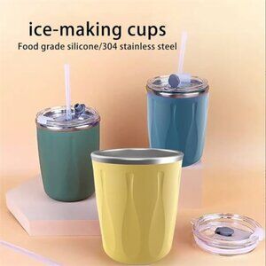 Freezer Cups with Lids, Chilled Beverage Mugs, Wine Freeze Cups